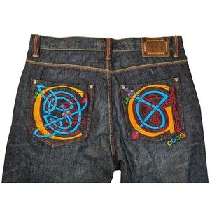 COOGI Jeans Mens 40x34 Blue Relaxed Straight Embroidered Pockets Y2K Vintage‎
